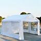 Outsunny 4m Gazebo Garden Marquee Canopy Party Carport Shelter Garage Tent White