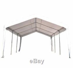 Outsunny 6m Gazebo Garden Marquee Canopy Party Carport Shelter Garage Tent White