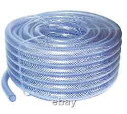 PVC HOSE Clear Flexible Reinforced Braided Food Grade OIL WATER Tube Pipe