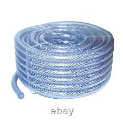 PVC HOSE Clear Flexible Reinforced Braided Food Grade OIL or WATER Tube Pipe