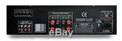 Pack of 4 PYLE PLMR24 200W Outdoor Speakers PT260A 200W Stereo Theater Receiver