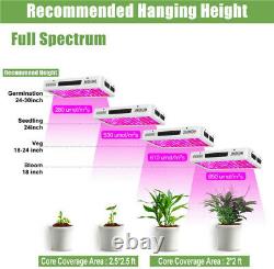 Phlizon Newest 1200W High Power Series Plant LED Grow Light, with Thermometer UK