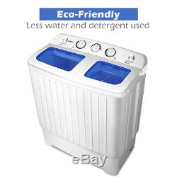 Portable Mini Compact Twin Tub Washing Machine Spin Dryer 5KG Washing&3KG Drying