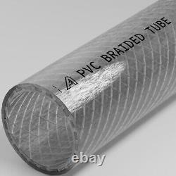 Pvc Braided Hose Pipe Reinforced Tubing Food Water Air Oil Fuel Clear Plastic