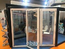 Quality Aluminium Bi fold Doors inc Glass 3 panels White