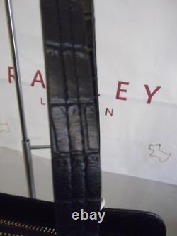 RRP £239 Radley Black Leather Upper Grove Faux Croc Tote Bag Brand New With Tags