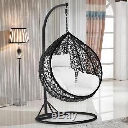 Rattan Swing Patio Garden Weave Hanging Egg Chair withCushion& Cover In or Outdoor