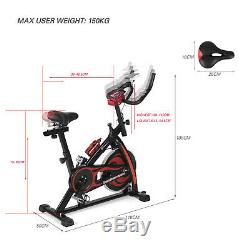Red Exercise Spin Bike Home Gym Bicycle Cycling Cardio Fitness Training Indoor