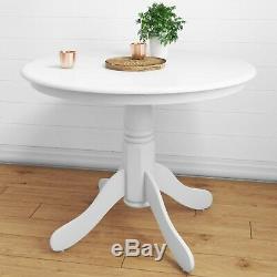 Rhode Island Small Round Dining Table in White Seats 4 RHD010