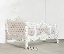 Rococo Double Renaissance Bed French White Hand Made Brand New Shabby Chic