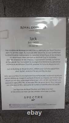 Royal Doulton BRAND NEW Jack the Bulldog 007 SPECTRE James Bond FREE WithW Postage