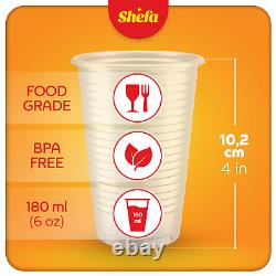SHEFA High Quality Plastic Clear Cups 100-500-1000-3000-6000-9000-12000-15000