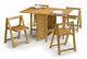 Savoy Folding Drop Leaf Butterfly Dining Set With Table 4 Chairs Oak Or White