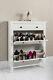 Shoe Storage Cabinet Deluxe With Storage Drawer Cotswold In White