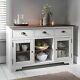 Sideboard Canterbury In White And Dark Pine Cupboard 3 Drawer