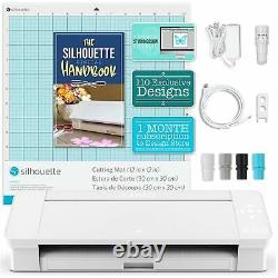 Silhouette White Cameo 4 with Updated Autoblade, 3x Speed, Roll Feeder, and More