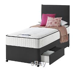 Single Divan Bed 3FT With Mattress With drawers Option kids & adults & CHILDREN