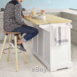 SoBuy Extendable Kitchen Trolley Cabinet, Kitchen Island, Dining Table, FKW41-WN, UK