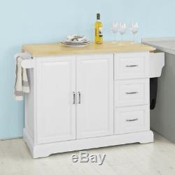SoBuy Extendable Kitchen Trolley Cabinet, Kitchen Island, Dining Table, FKW41-WN, UK