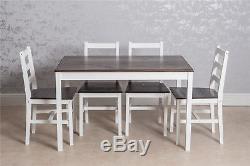 Solid Pine Wood Dining Set Table and Chairs Bench Kitchen Dining Home Furniture