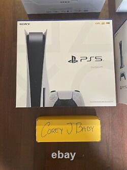 Sony PlayStation 5 Disc Console PS5 White BRAND NEW IN HAND, SHIPS TODAY