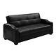 Storage Sofa Bed With Cupholders Black Brown White Red Faux Leather Living Room