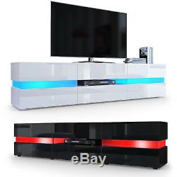TV Cabinet Stand Board Unit Lowboard Rack Flow in White or Black High Gloss