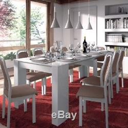 Tavolo consolle allungabile 10 posti multi posizione bianco casa cucina 004580bo