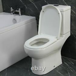 Toilet WC Close Coupled Bathroom Cloakroom Round Soft Close Seat pan T20 23/9/20