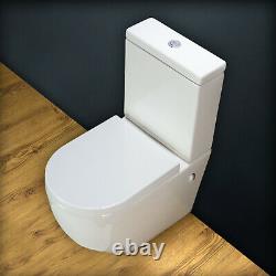 Toilet WC Close Coupled Cloakroom Rimless Bathroom Soft Close Seat 610 T3R 152