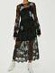 Topshop Peacock Embellished Long Sleeves Dress Size 4 Brand New With Tag