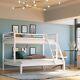 Triple Sleeper Bunk Bed Frame Solid Wood Pine Slatted Bedstead 3ft 4ft6 In White