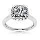 Valentines Day 3/4 Carat Diamond Engagement Ring Round Cut 14k White Gold Vs2/d