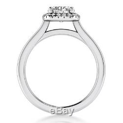 Valentines Day 3/4 Carat Diamond Engagement Ring Round Cut 14k White Gold VS2/D