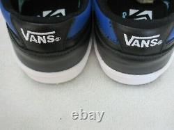 Vans Men's Lowland Cc Leather Two Tone Skate Shoes Black True Blue White Size 12