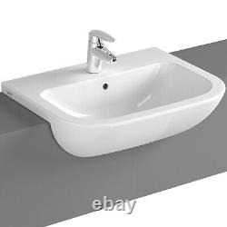Vitra S20 Semi Recessed Basin 550mm Wide 1 Tap Hole