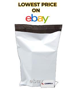 WHITE Mailing Bags Strong Polythene Postage Plastic Postal Mail Seal All Size