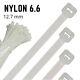 White Nylon Cable Ties Zip Wraps 12.7mm X 290mm -1030mm Length / Very Heavy Duty