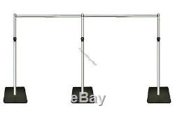 WeddingGeneral 20ft (3m x 6m) Telescopic Wedding Backdrop Stand, Pipe and Drape