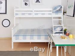WestWood Bunk Bed Wooden Frame Children Kids Triple Sleeper No Mattress White