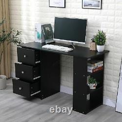 WestWood Computer Desk With 3 Drawers 3 Shelves PC Table Home Office Study CD06