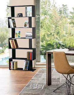 WestWood Modern Book Shelves 6 Tier S Shape Bookshelf Case Storage PB01