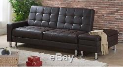 WestWood PU Sofa Bed With Storage 3 Seater Guest Sleeper Ottoman Stool PSB04