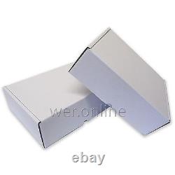 White 12x10x4 Diecut Post Mailing Cardboard Boxes Single Wall Packaging Carton