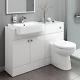 White Bathroom Furniture Toilet & Vanity Storage Unit With Basin 1160 Mm