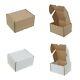 White & Brown Cardboard Boxes Die Cut Folding Lid Size Small Parcel Large Letter