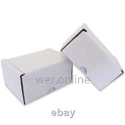 White Compact Diecut Postal Cardboard Boxes 4 x 3 x 2.5 SW