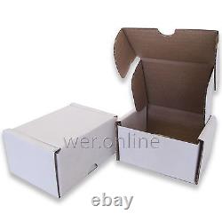 White Compact Diecut Postal Cardboard Boxes 4 x 3 x 2.5 SW