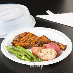 White Disposable Plastic Plates for Wedding Catering Party Tableware 9 (23cm)