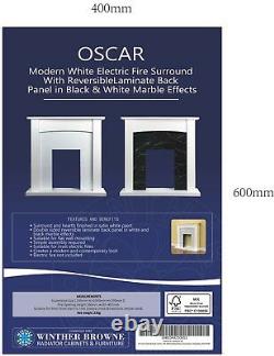 White Fire Surround Set Reversible laminate Oscar